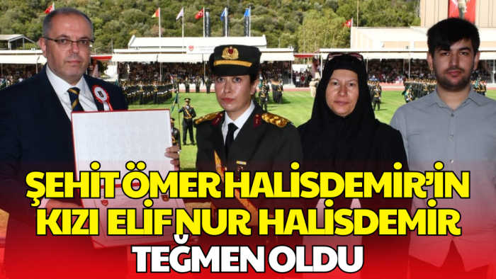 Şehit Ömer Halisdemir’in Kızı Elif Nur Teğmenlik Diplomasını Aldı